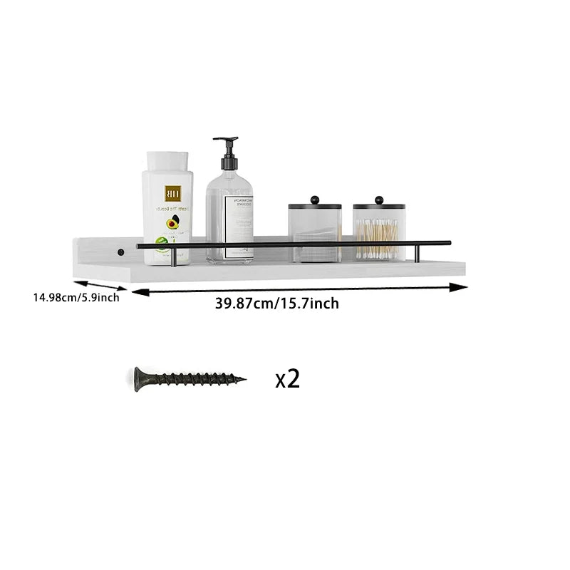 Wooden Wall Shelf: Bathroom Storage & Decor